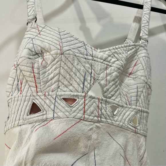 Free People New Romantics Olympic Flame Corset Cutout Boho Open Back Mini Dress - Picture 8 of 15